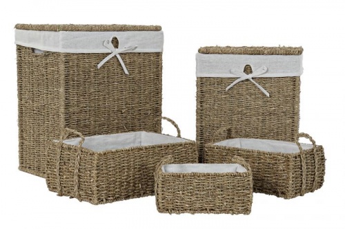 imagen principal CESTA ROPA SET 5 SEAGRASS ALGODON 42X32X52 NATURAL