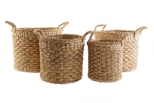 imagen principal CESTA SET 4 JUTE 38X38X41 NATURAL MARRON